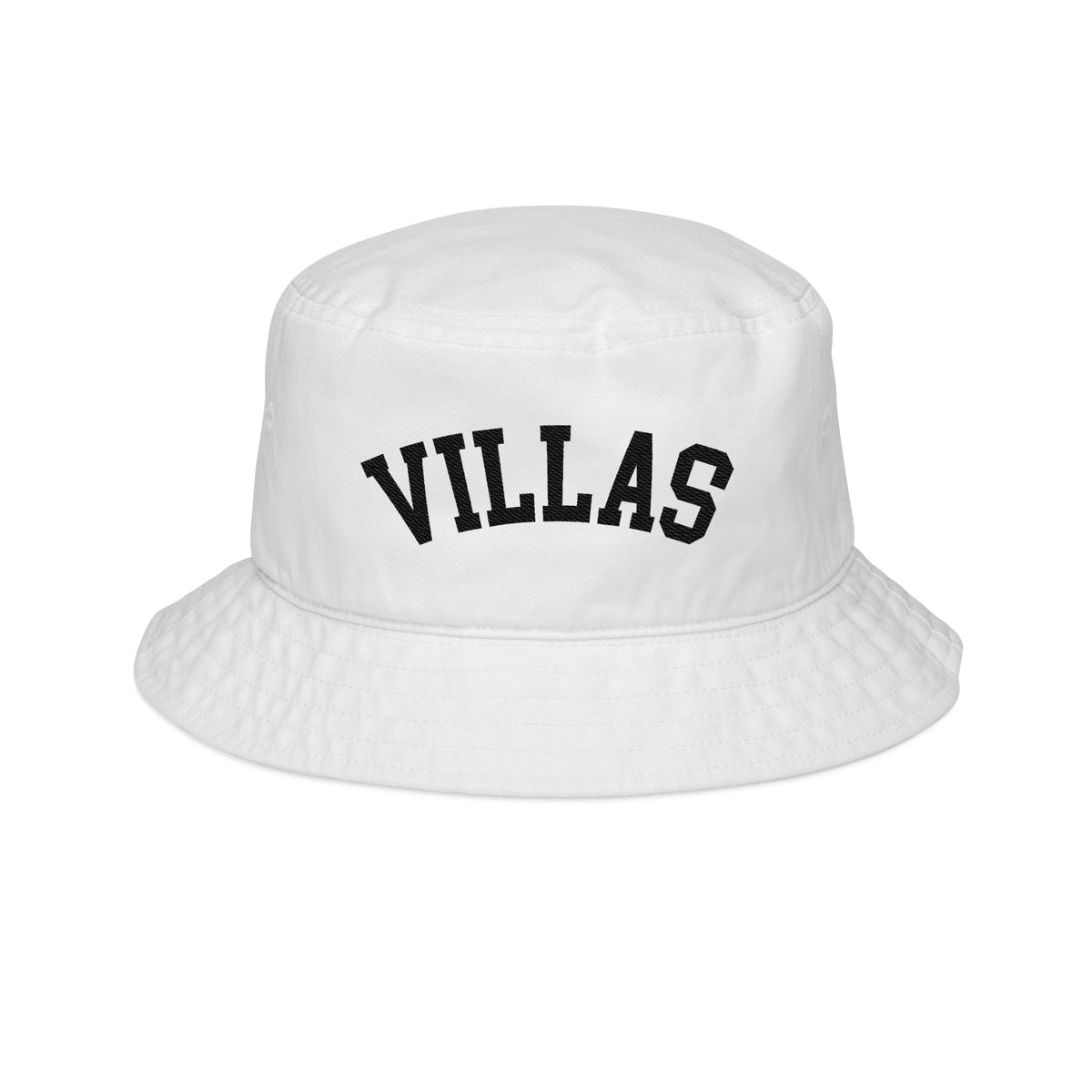 Villas Embroidered Bucket Hat - White
