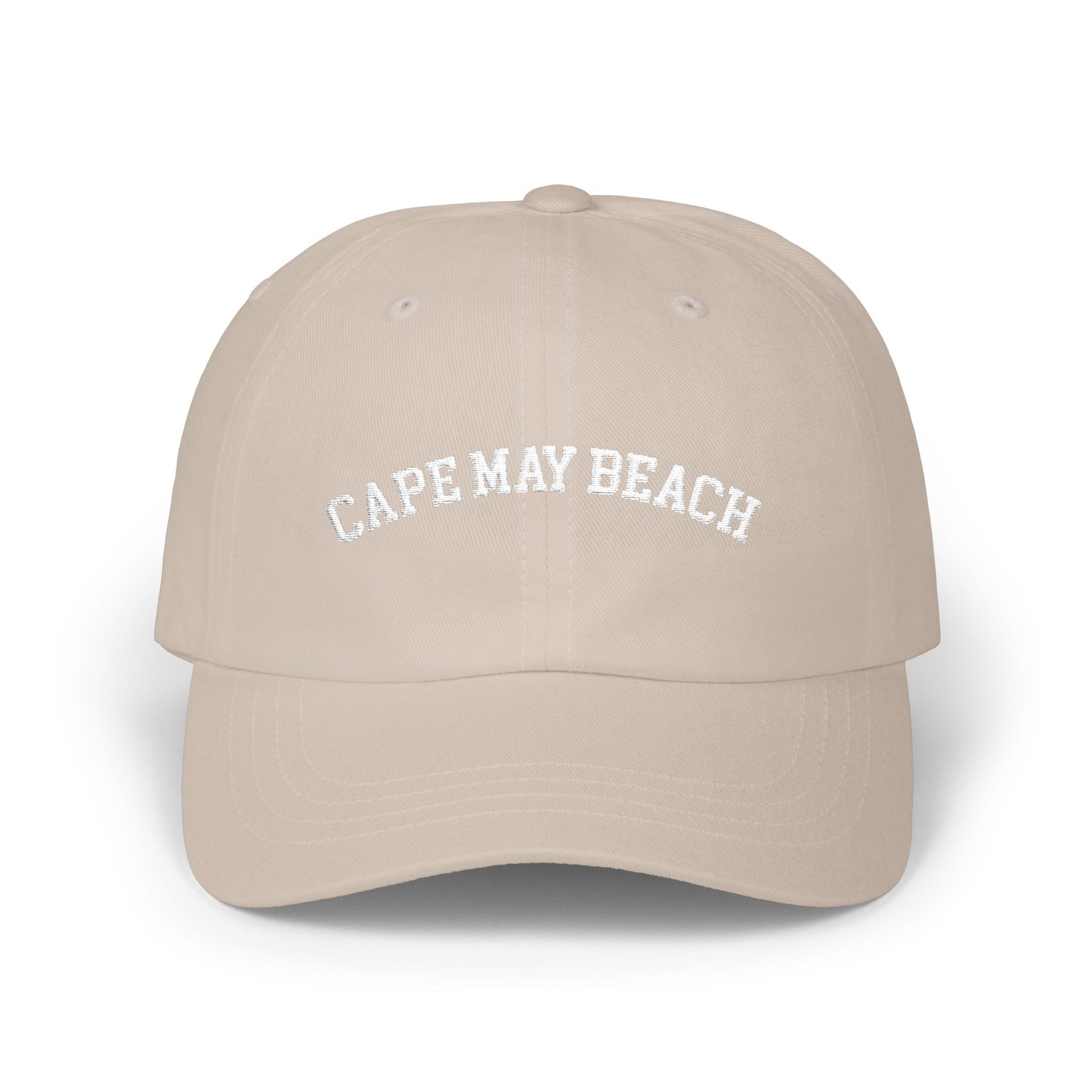 Cape May Beach - Embroidered Classic Baseball Hat - Black