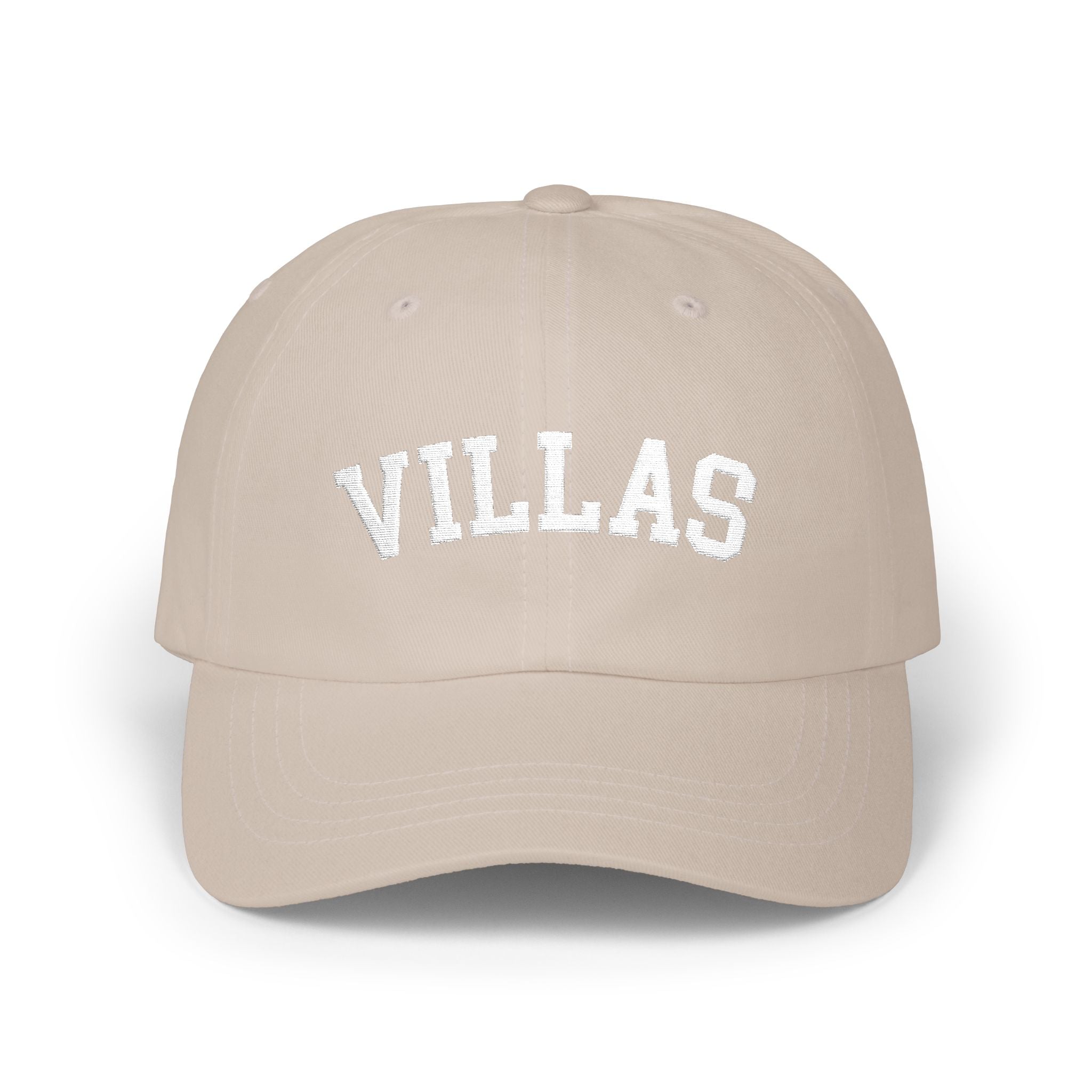 Villas Embroidered Classic Baseball Hat - Sand