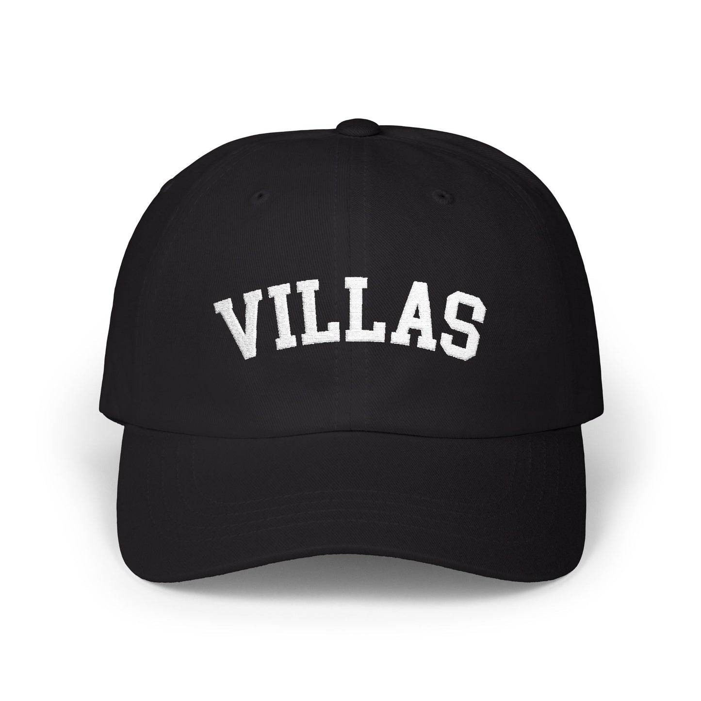 Villas Embroidered Classic Baseball Hat - Black