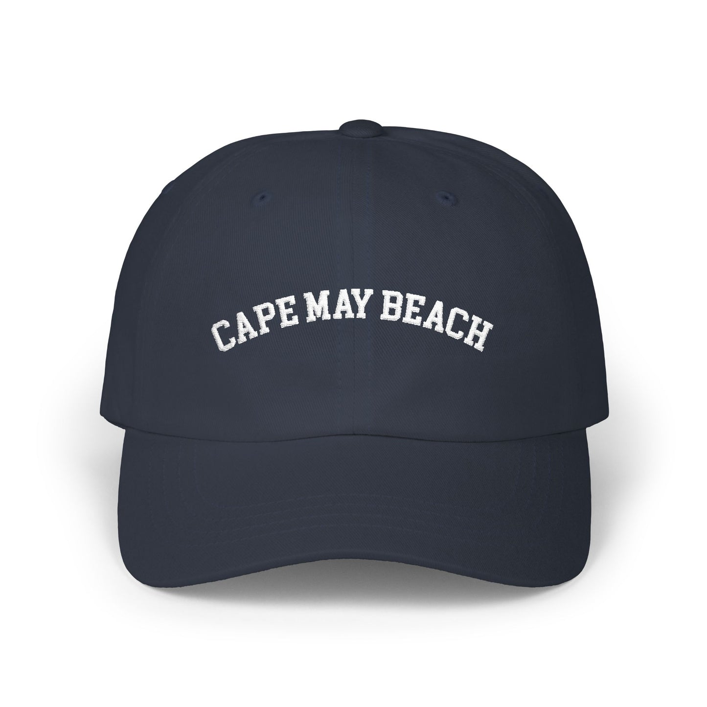 Cape May Beach - Embroidered Classic Baseball Hat - Black