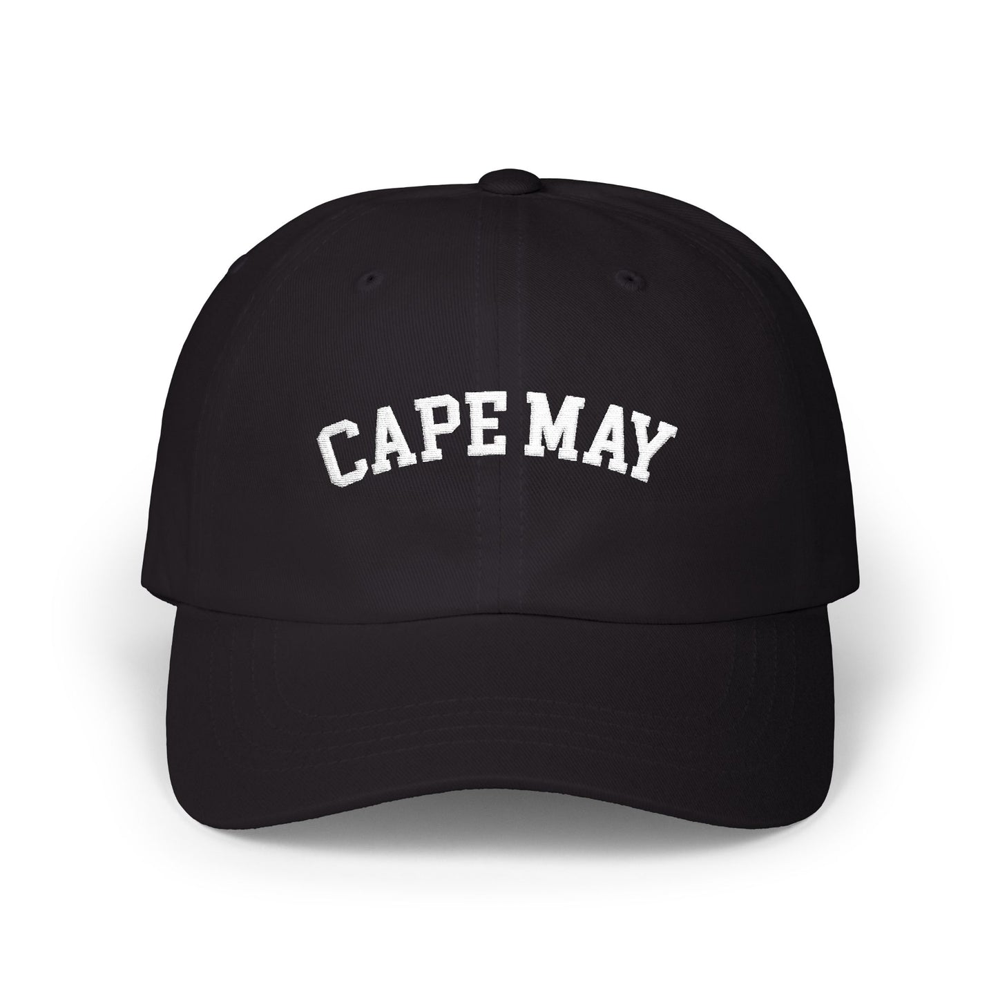 Cape May - Embroidered Classic Baseball Hat - Black