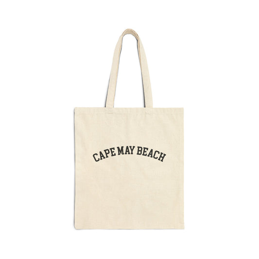 Cape May Beach Canvas Tote Bag - Natural